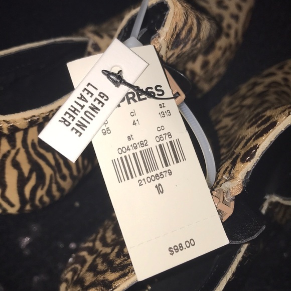 Express Animal Print Heeled Booties - Picture 4 of 4